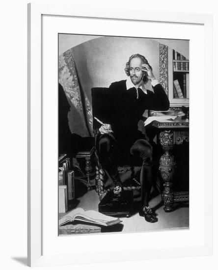 Portrait of William Shakespeare-John Faed-Framed Photographic Print