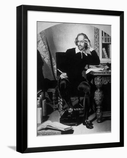 Portrait of William Shakespeare-John Faed-Framed Photographic Print