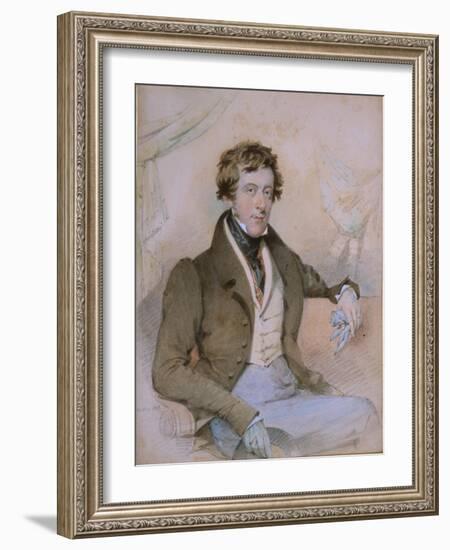 Portrait of William Spencer, 6th Duke of Devonshire, 1828-Octavius Oakley-Framed Giclee Print