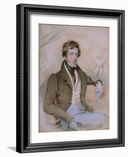 Portrait of William Spencer, 6th Duke of Devonshire, 1828-Octavius Oakley-Framed Giclee Print