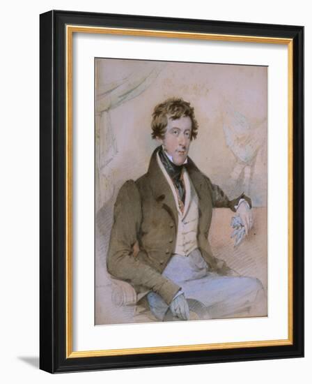 Portrait of William Spencer, 6th Duke of Devonshire, 1828-Octavius Oakley-Framed Giclee Print