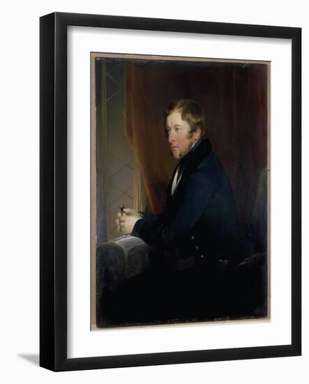 Portrait of William Spencer Cavendish, 6th Duke of Devonshire, 1831-32-Edwin Henry Landseer-Framed Giclee Print