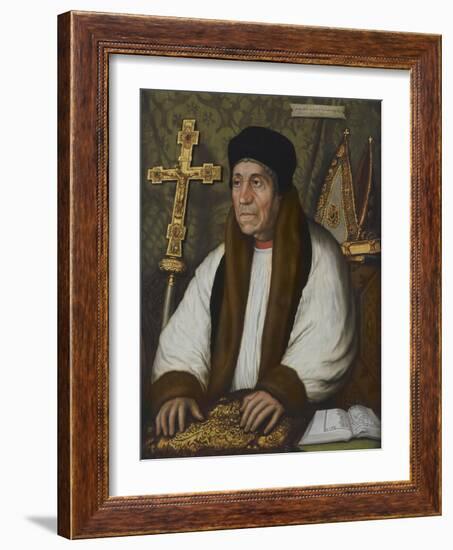 Portrait of William Warham, Archbishop of Canterbury-Hans Holbein the Younger-Framed Giclee Print