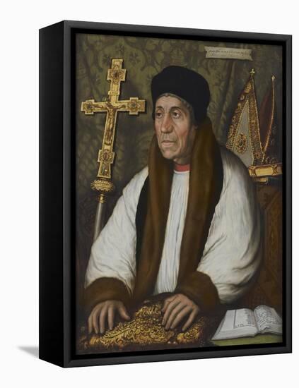 Portrait of William Warham, Archbishop of Canterbury-Hans Holbein the Younger-Framed Premier Image Canvas