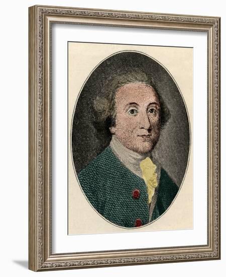 Portrait of William Whitehead (English poet) (1715-1785)-French School-Framed Giclee Print