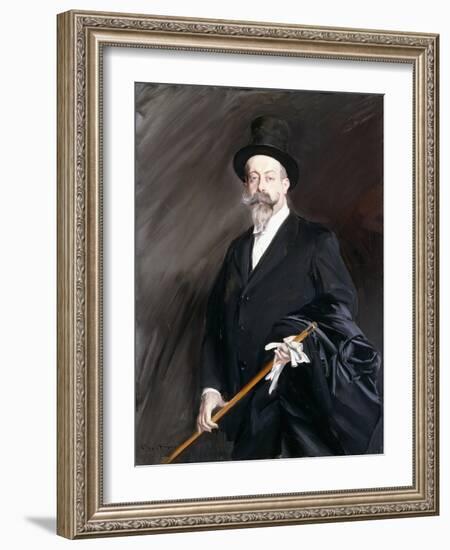 Portrait of Willy, the Writer, Henri Gauthier-Villars-Giovanni Boldini-Framed Giclee Print