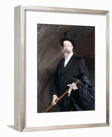 Portrait of Willy, the Writer, Henri Gauthier-Villars-Giovanni Boldini-Framed Giclee Print