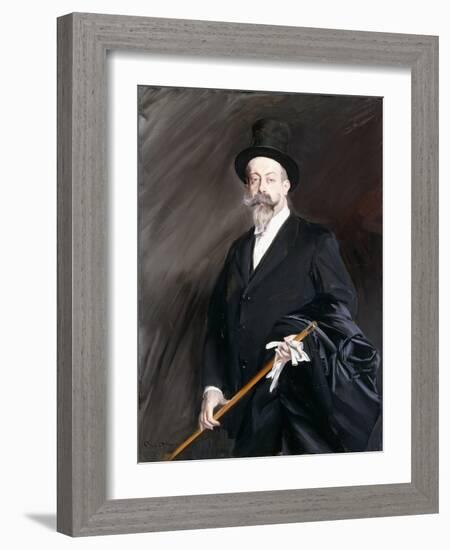 Portrait of Willy, the Writer, Henri Gauthier-Villars-Giovanni Boldini-Framed Giclee Print