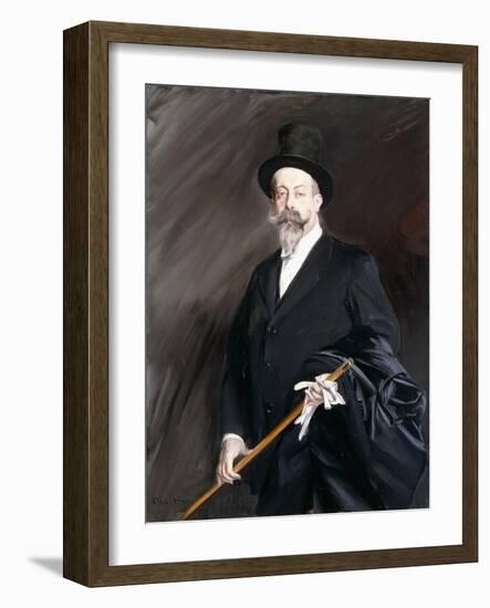 Portrait of Willy, the Writer, Henri Gauthier-Villars-Giovanni Boldini-Framed Giclee Print