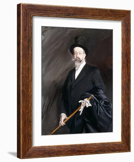 Portrait of Willy, the Writer, Henri Gauthier-Villars-Giovanni Boldini-Framed Giclee Print