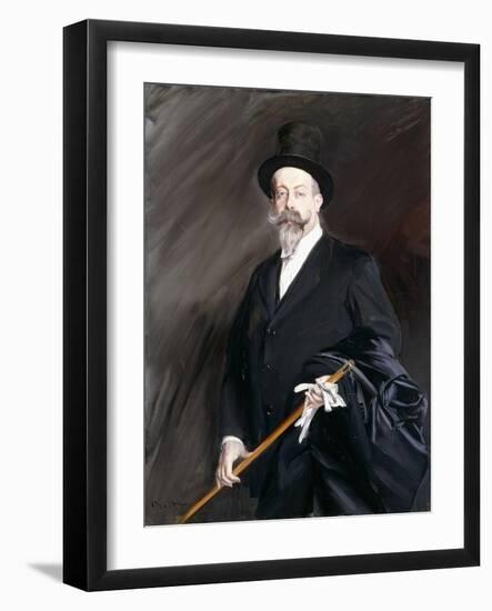 Portrait of Willy, the Writer, Henri Gauthier-Villars-Giovanni Boldini-Framed Giclee Print