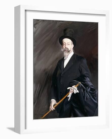 Portrait of Willy, the Writer, Henri Gauthier-Villars-Giovanni Boldini-Framed Giclee Print