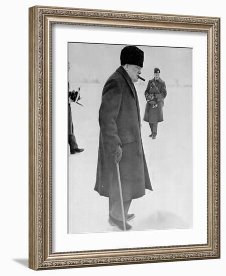 Portrait of Winston Churchill, 1942-45-English Photographer-Framed Photographic Print