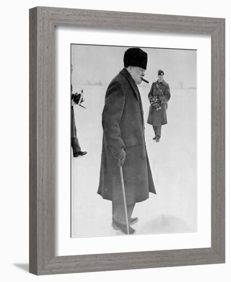 Portrait of Winston Churchill, 1942-45-English Photographer-Framed Photographic Print