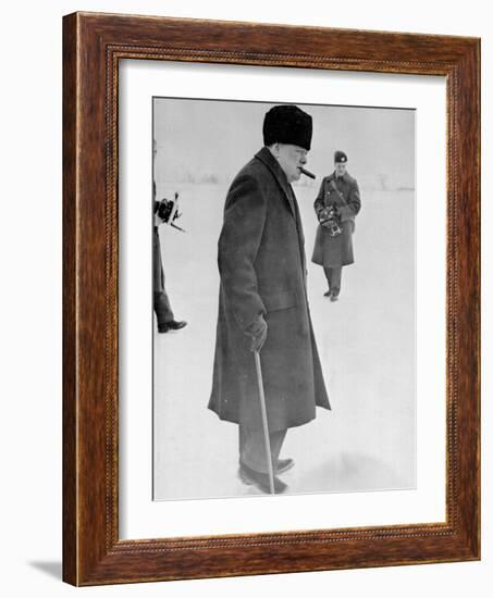 Portrait of Winston Churchill, 1942-45-English Photographer-Framed Photographic Print