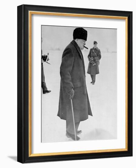 Portrait of Winston Churchill, 1942-45-English Photographer-Framed Photographic Print