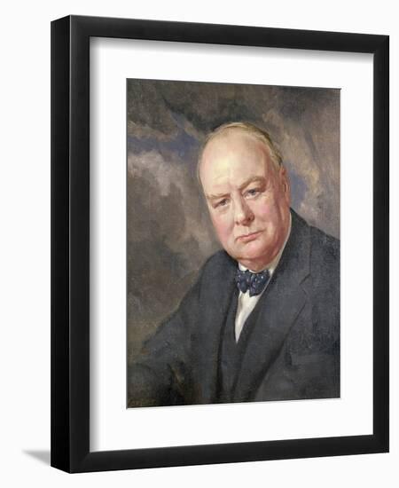 Portrait of Winston Churchill-Margery Forbes-Framed Giclee Print