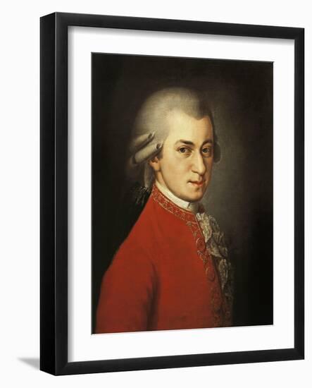 Portrait of Wolfgang Amadeus Mozart by Barbara Krafft-null-Framed Giclee Print