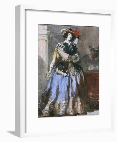 Portrait of Woman, 19th Century-Eugene Louis Lami-Framed Giclee Print