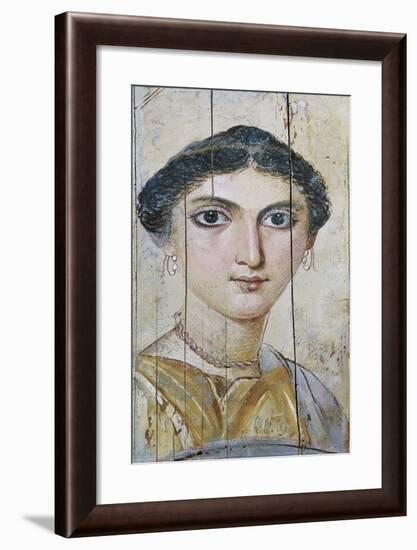 Portrait of Woman, Distemper Painting on Wood, from El Fayum-null-Framed Giclee Print