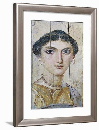 Portrait of Woman, Distemper Painting on Wood, from El Fayum-null-Framed Giclee Print