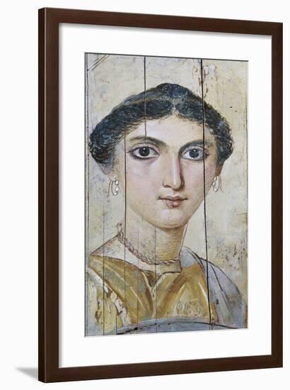 Portrait of Woman, Distemper Painting on Wood, from El Fayum-null-Framed Giclee Print