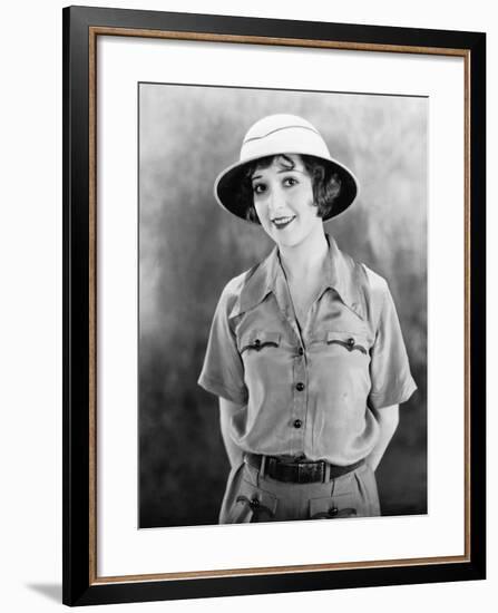 Portrait of Woman in Safari Clothes-null-Framed Photo