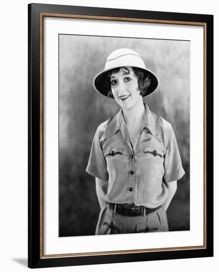 Portrait of Woman in Safari Clothes-null-Framed Photo