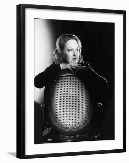 Portrait of Woman on Chair-null-Framed Photo