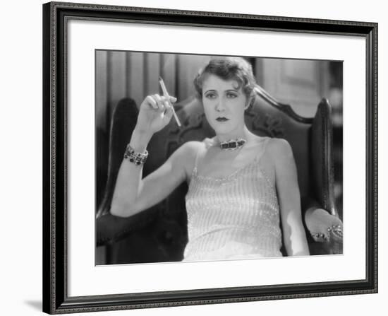 Portrait of Woman Smoking-null-Framed Photo