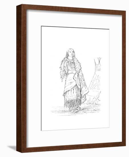 Portrait of 'Woman Who Strikes Many, Native American Woman, 1841-Myers and Co-Framed Giclee Print