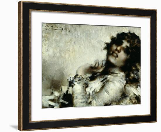 Portrait of Woman-Luigi Conconi-Framed Giclee Print