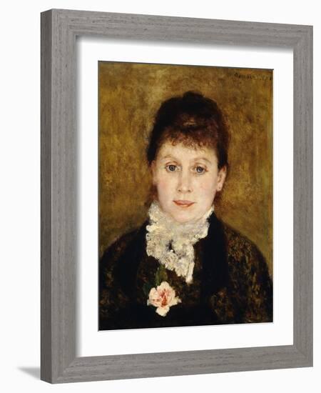 Portrait of Woman-Pierre-Auguste Renoir-Framed Giclee Print