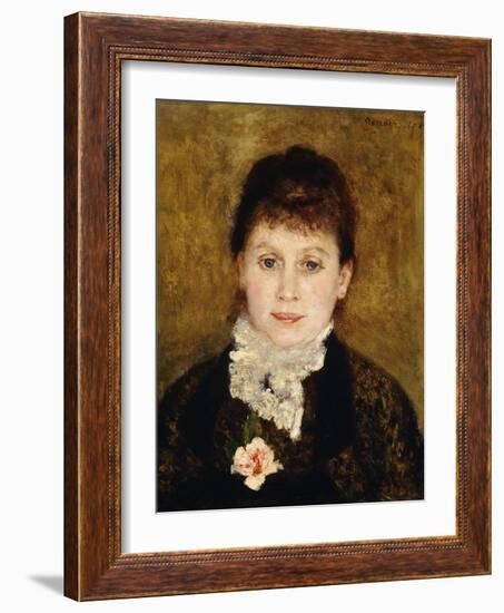 Portrait of Woman-Pierre-Auguste Renoir-Framed Giclee Print