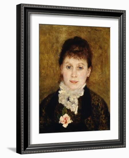 Portrait of Woman-Pierre-Auguste Renoir-Framed Giclee Print