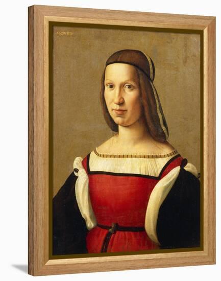 Portrait of Woman-Domenico Ghirlandaio-Framed Premier Image Canvas