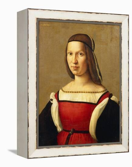 Portrait of Woman-Domenico Ghirlandaio-Framed Premier Image Canvas