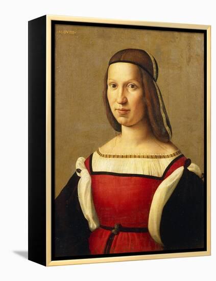 Portrait of Woman-Domenico Ghirlandaio-Framed Premier Image Canvas