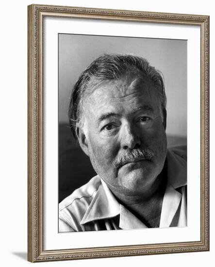 Portrait of Writer Ernest Hemingway-Alfred Eisenstaedt-Framed Premium Photographic Print