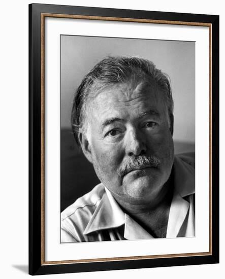 Portrait of Writer Ernest Hemingway-Alfred Eisenstaedt-Framed Premium Photographic Print