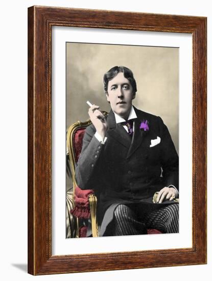 Portrait of Writer Oscar Wilde. 19Th Century Photograph-Unknown Artist-Framed Giclee Print