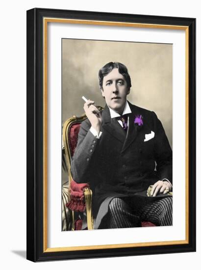 Portrait of Writer Oscar Wilde. 19Th Century Photograph-Unknown Artist-Framed Giclee Print