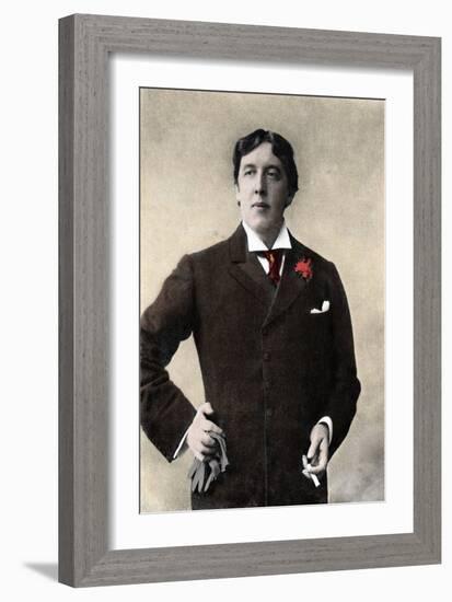 Portrait of Writer Oscar Wilde. 19Th Century Photograph-Unknown Artist-Framed Giclee Print