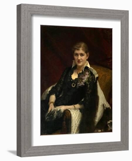 Portrait of Y.A. Voeykova, 1882-Ivan Nikolayevich Kramskoi-Framed Giclee Print