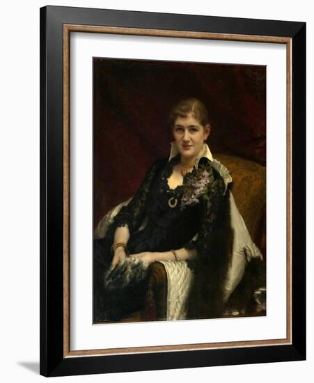 Portrait of Y.A. Voeykova, 1882-Ivan Nikolayevich Kramskoi-Framed Giclee Print