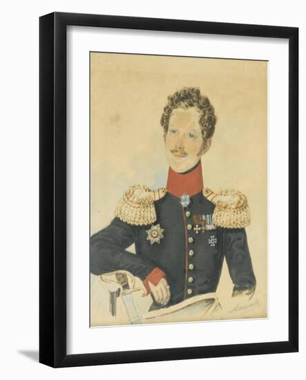 Portrait of Yegor Fyodorovich Meiendorf (1794-187)-N.M. Alexeyev-Framed Giclee Print