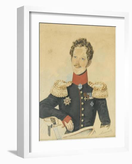 Portrait of Yegor Fyodorovich Meiendorf (1794-187)-N.M. Alexeyev-Framed Giclee Print