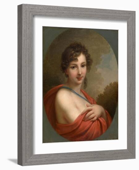 Portrait of Yelena Naryshkina (1785?185), 1800-Johann-Baptist Lampi the Younger-Framed Giclee Print