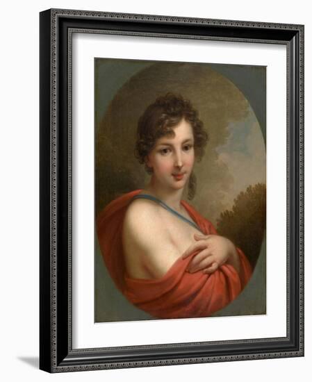 Portrait of Yelena Naryshkina (1785?185), 1800-Johann-Baptist Lampi the Younger-Framed Giclee Print