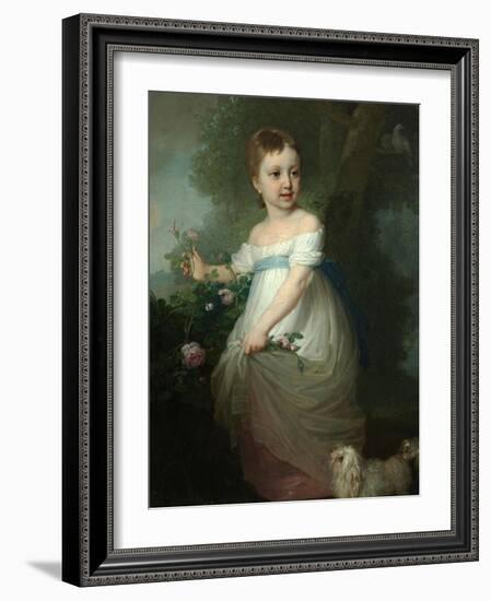 Portrait of Yelena Naryshkina as Child, Early 1790S-Vladimir Lukich Borovikovsky-Framed Giclee Print